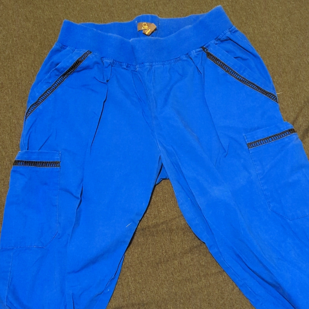 Jaanuu royal blue lattice scrub pants